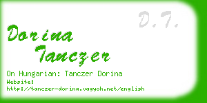dorina tanczer business card